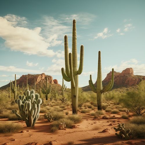 沙漠 植物仙人掌 砂石 ai场景 电商背景素材 电商素材 产品背景 ai背景图